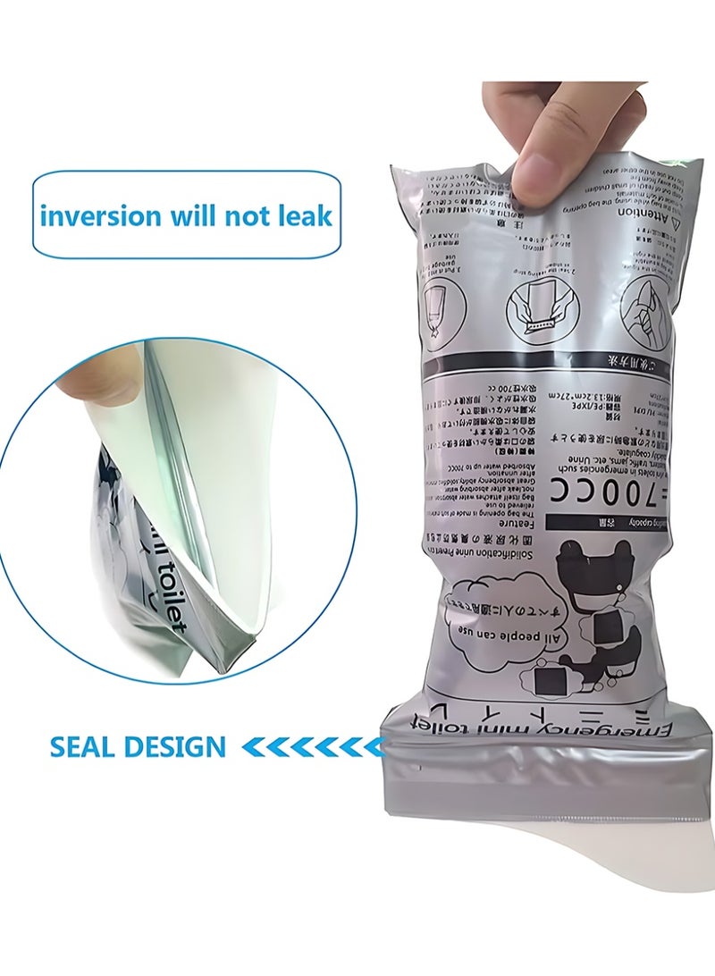 CLAVON Emergency Mini Toilet， 700ML Disposable Urine Bags for Camping，Travel，Outdoor Urinal，Toilet, Bottling，Emergency，Car，Vomit Bag，Gel Urine Bag for Men, Women, Children（8 Pcs） - Image 3